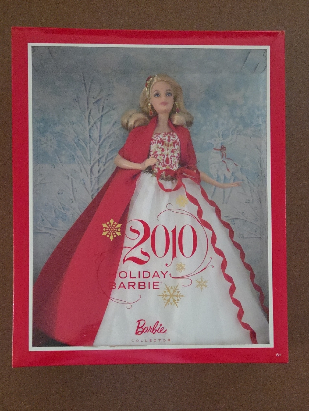 Barbie 2010 Holiday Doll in Red and White Gown